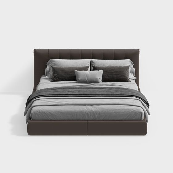 Elegant Modern Bed 3D model