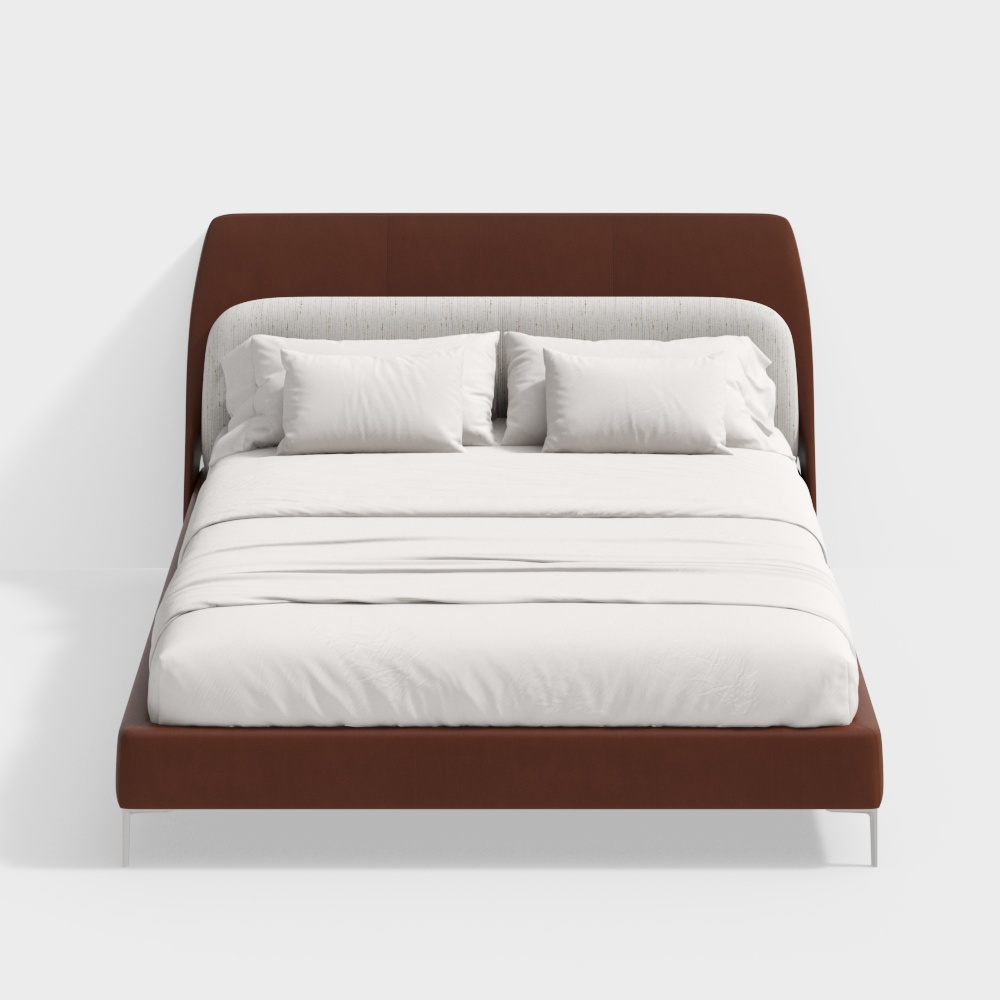 Minimalist Log Style Double Bed