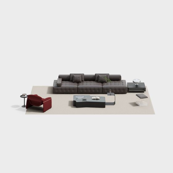 Urban Lounge 3D model for Modern Spaces