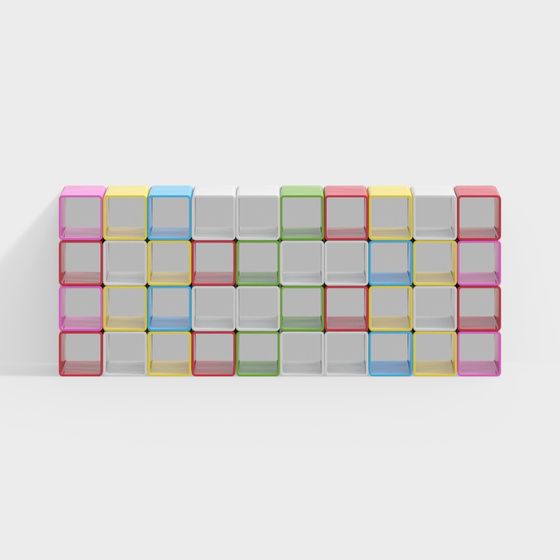 Colorful Low-Poly 3D Block Model for Creative Projects