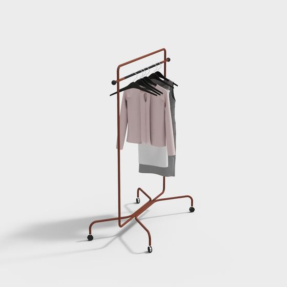 Stylish Minimalist Clothes Hanger 3D model