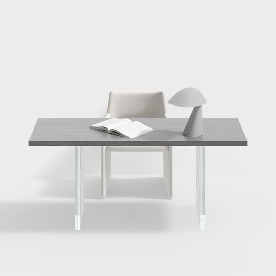 Urban Study Desk and Chair Set 3D model