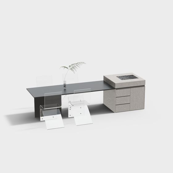 Urban Desk 3D model for Contemporary Offices
