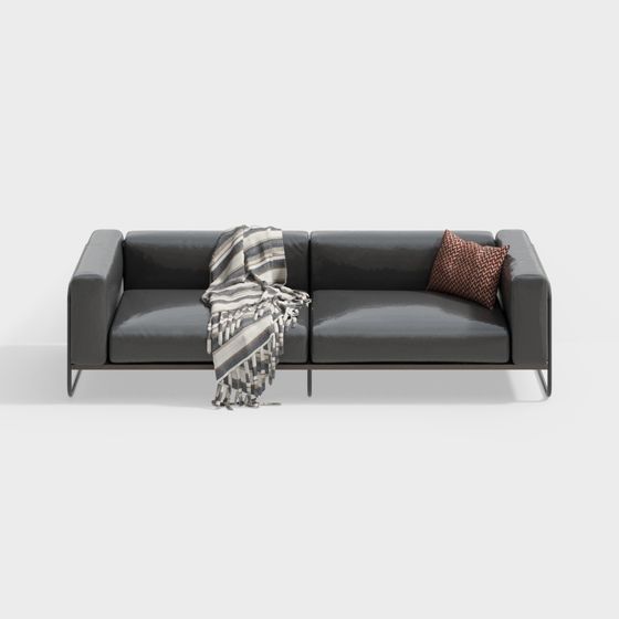 Elegant Minimalist 3D Sofa Model for Modern Interiors