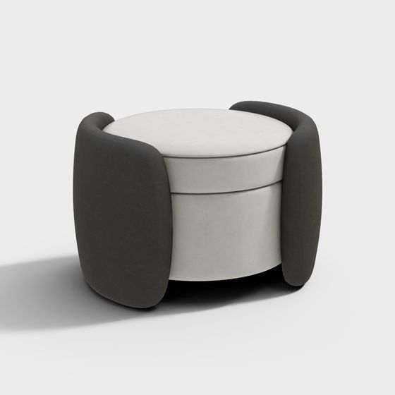 Unique Curved Stool 3D model