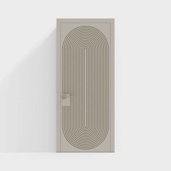 Arc Line Door 3D model for Creative Spaces