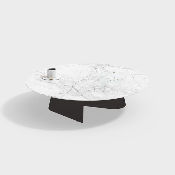 Elegant Low-Polygon Round Table 3D model