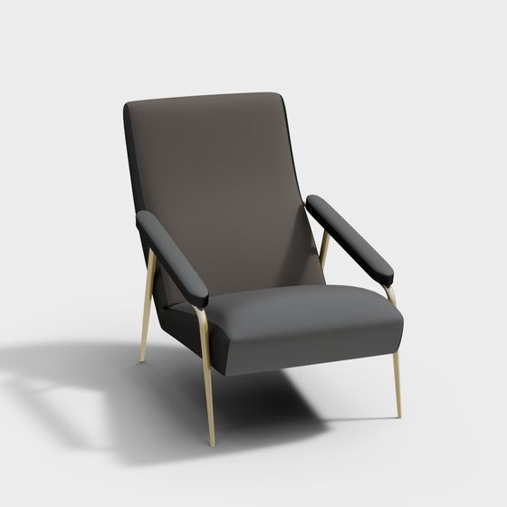 Stylish Low-Polygon Lounge Chair 3D model