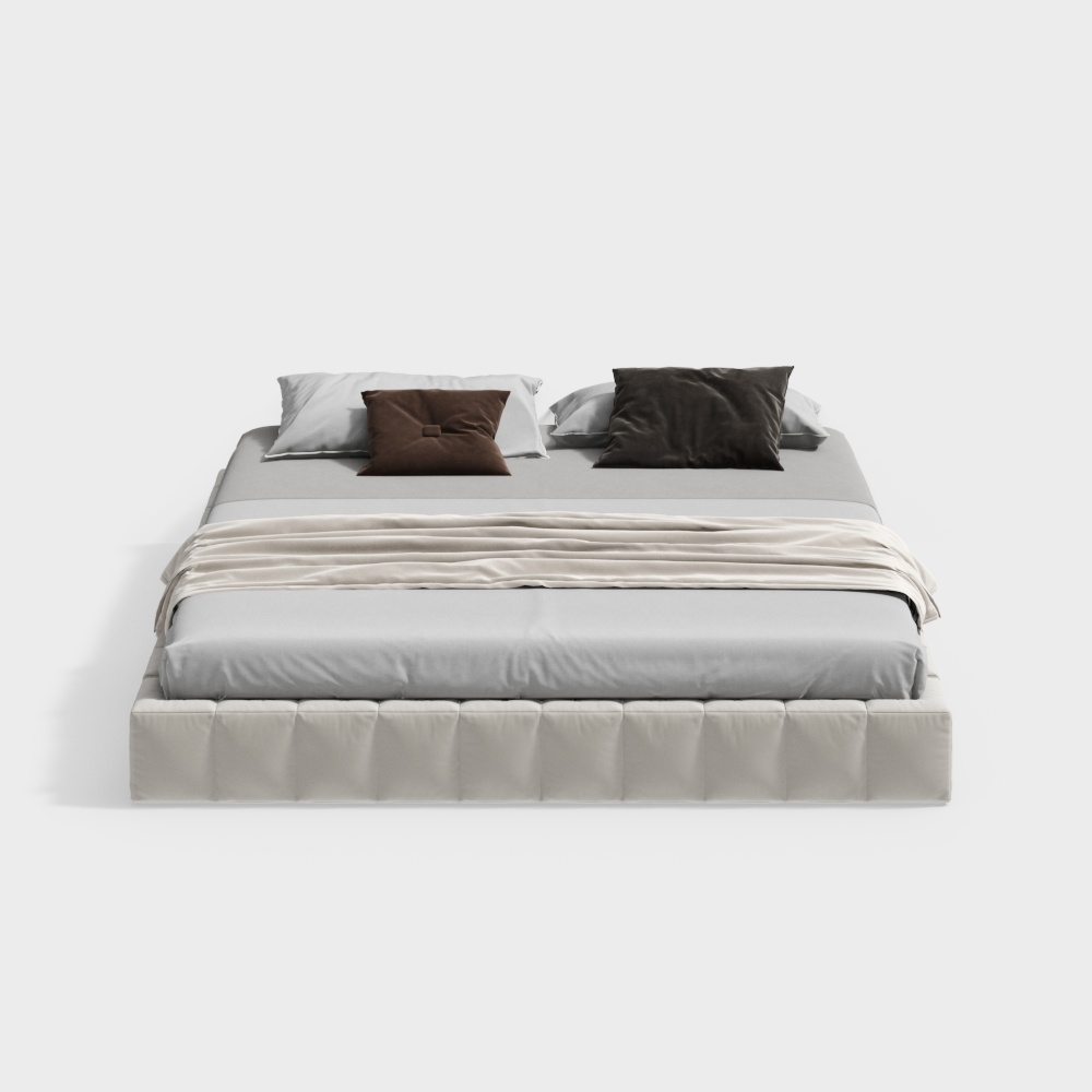 Cama Doble Moderna Elegante para Dormitorio