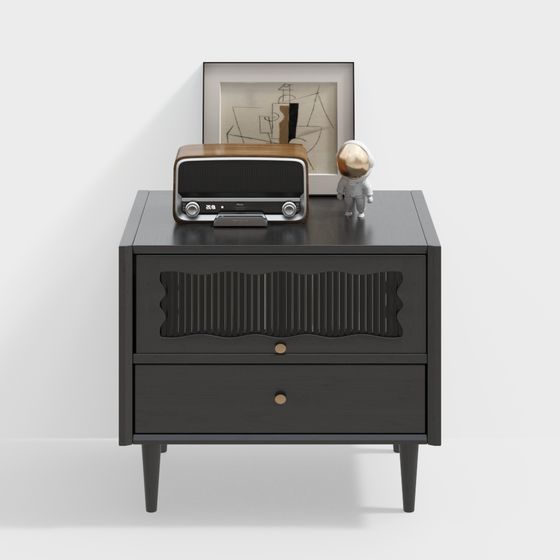 Vintage Nightstand 3D model with Unique Charm