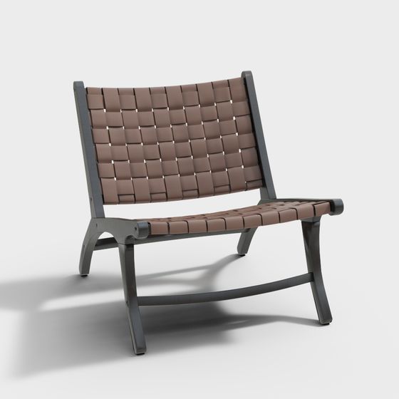 Stylish Minimalist Lounge Chair 3D model for Modern Spaces