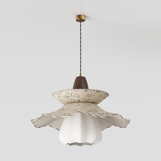 Elegant Low-Poly Chandelier 3D model