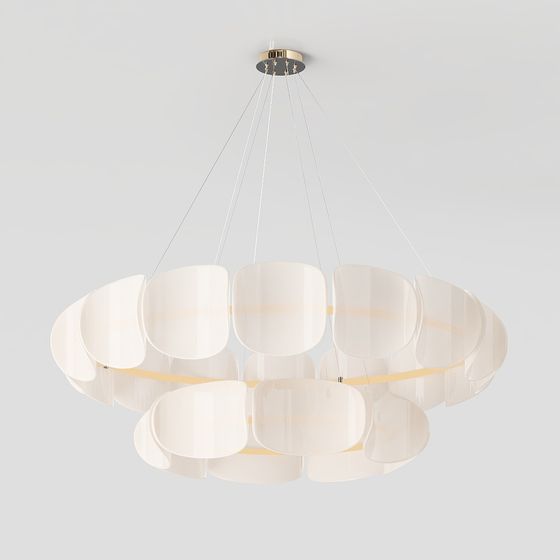 Lampada a sospensione crema per seconda camera da letto moderna