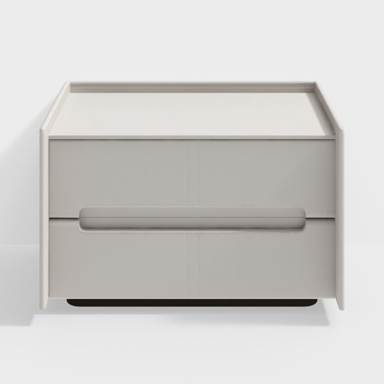 Minimalist Grey Nightstand 3D model