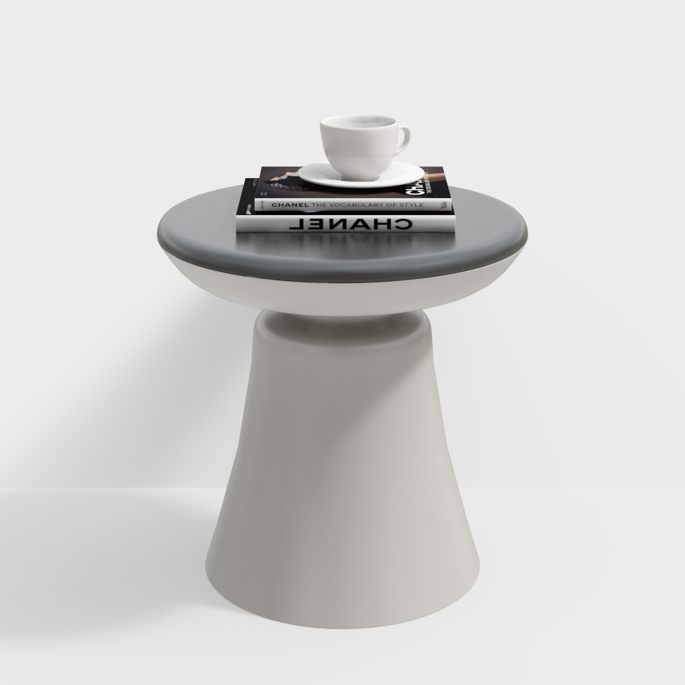 Mesa lateral estilo crema moderna