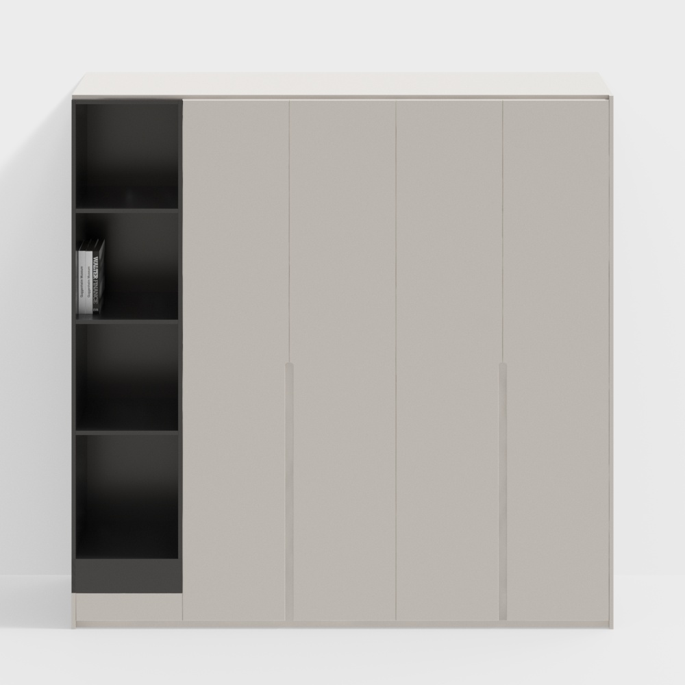 Современный кремовый шкаф