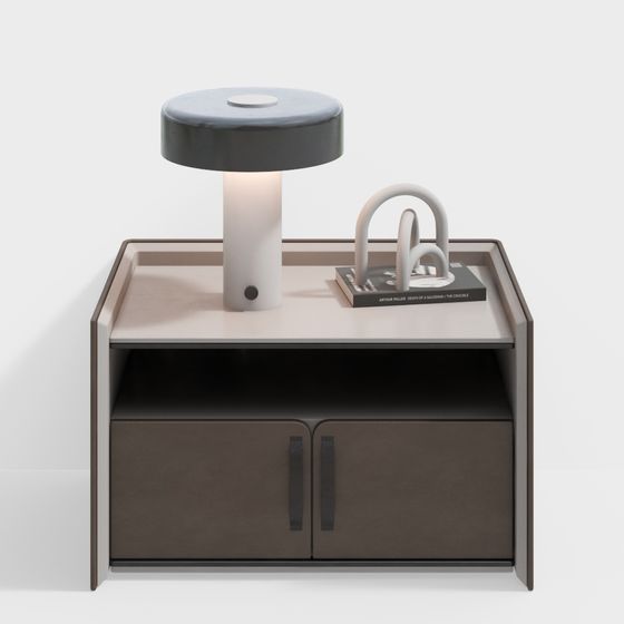 Stylish Low-Poly Nightstand 3D model