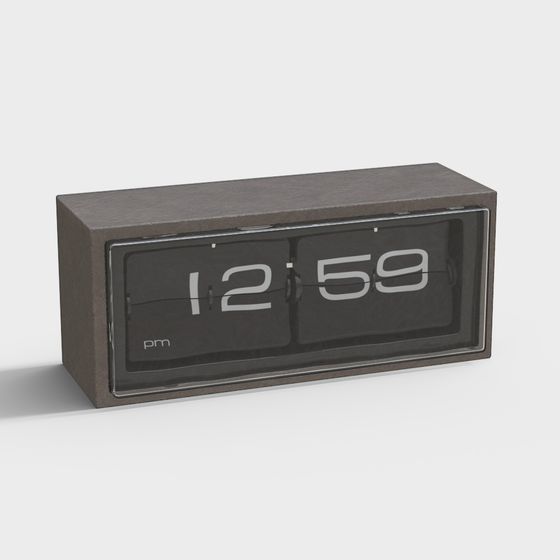 Retro Flip Clock 3D model for Modern Interiors
