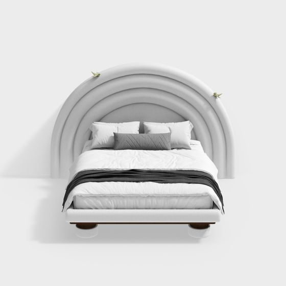 Dreamscape Bed 3D model for Stylish Bedrooms