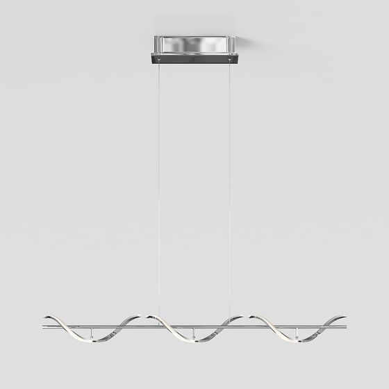 Stylish Suspended Light Fixture 3D model