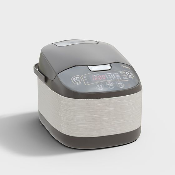 Sleek Smart Rice Cooker 3D model for Modern Interiors
