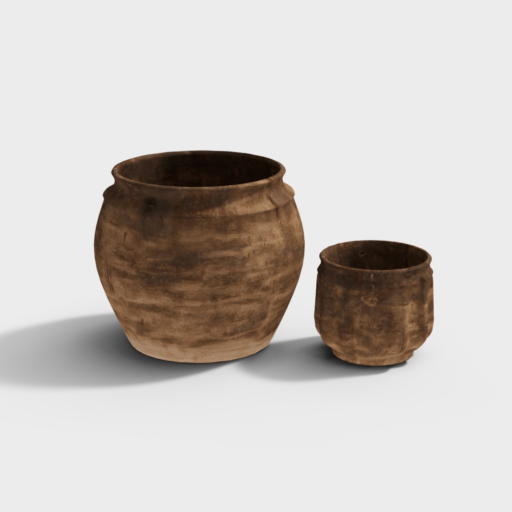 Aesthetically Simple Earthenware Jar