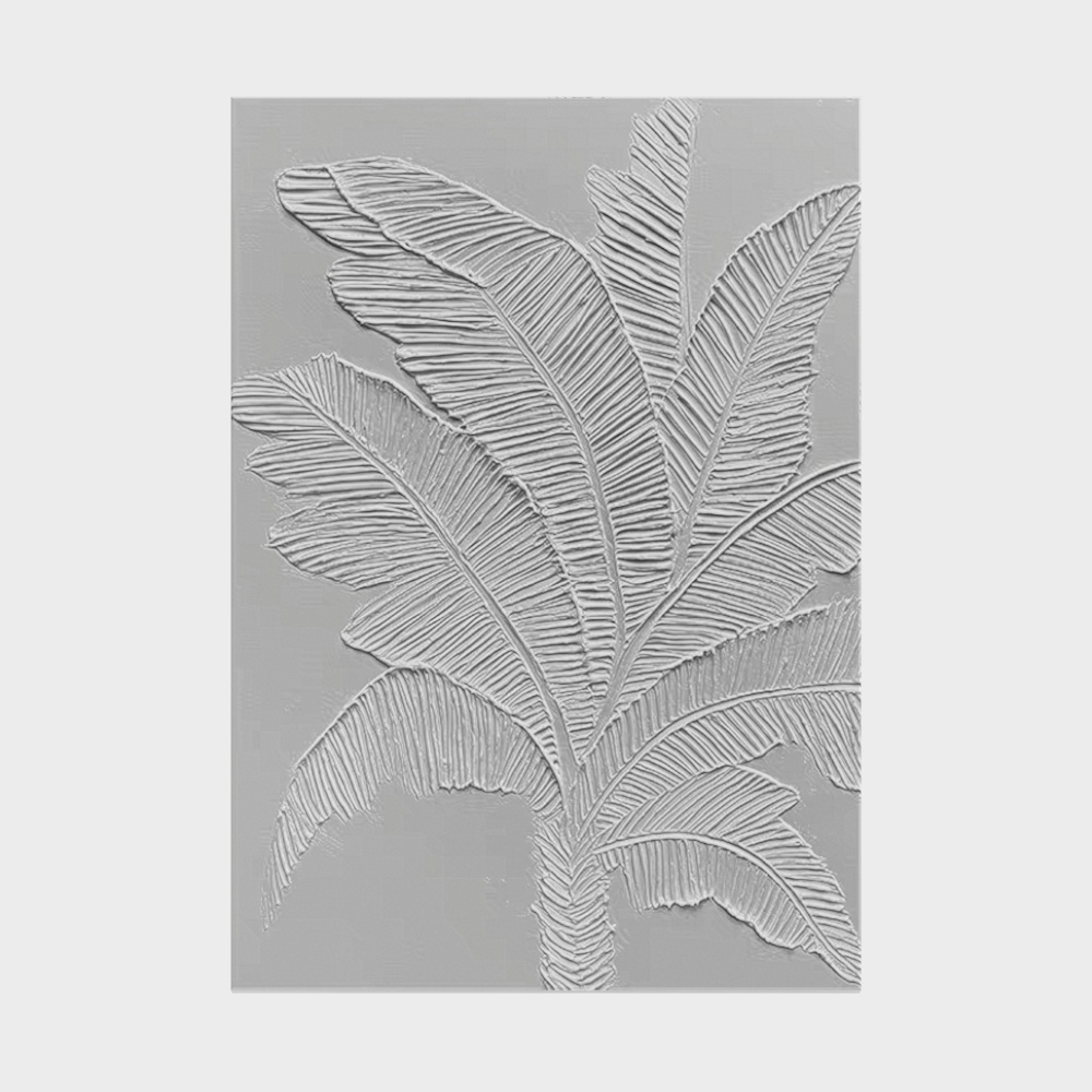 와비-사비 스타일 잎 질감 그림