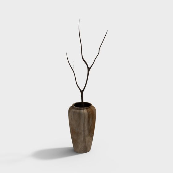 Dry Branch Vase 3D model