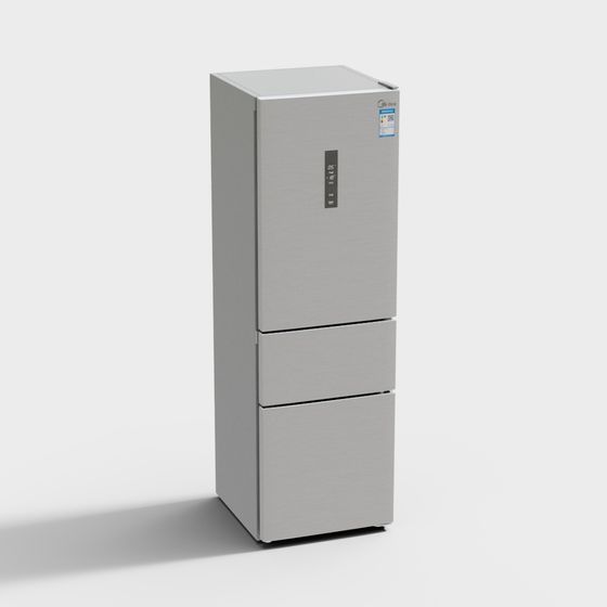 Stylish Low-Poly Refrigerator 3D Model