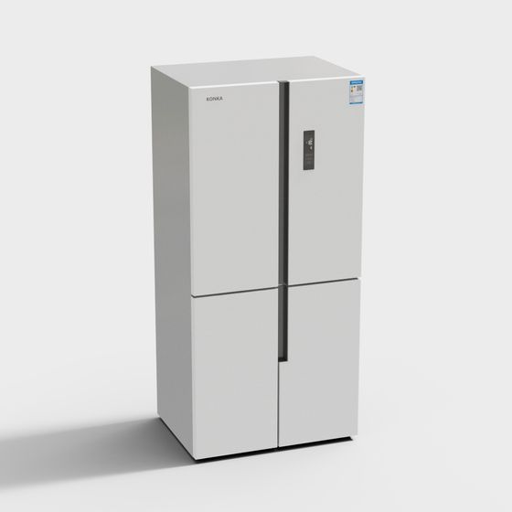 Sleek Modern Refrigerator 3D model