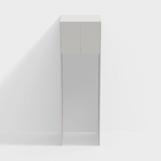 White Refrigerator Cabinet 3D Model