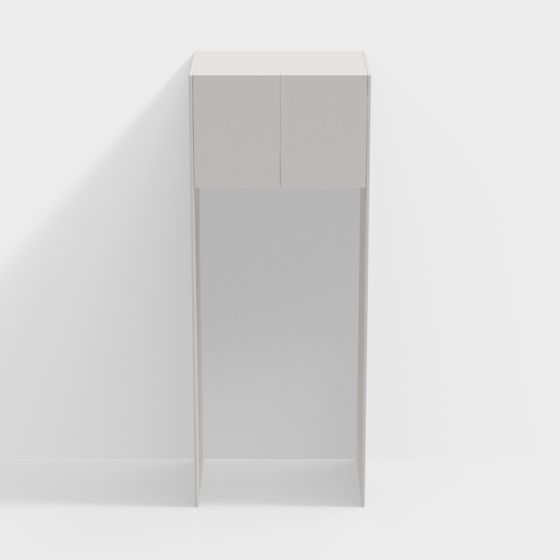 White Refrigerator Cabinet 3D Model