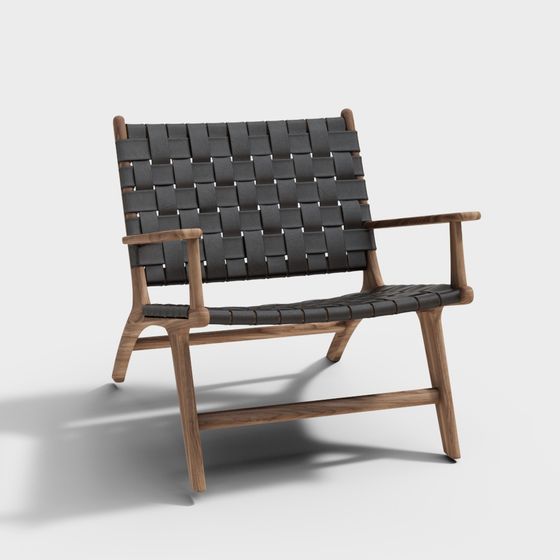 Elegant Minimalist Chair 3D model in Scandinavian Style