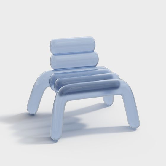 Stylish Low-Polygon Chair 3D model