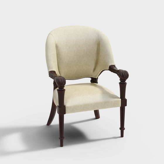 Elegant Vintage Armchair 3D model for Modern Spaces