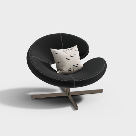 Streamlined Lounge Chair 3D model