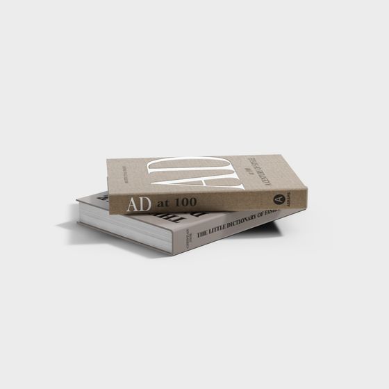 Stylish Stacked Books Low Poly 3D Model