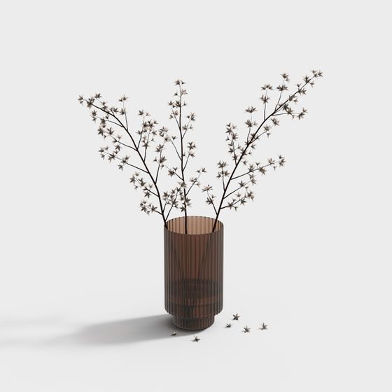 Dried Branch Vase 3D model