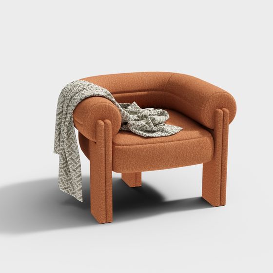 Cozy Sofa 3D model for Modern Interiors