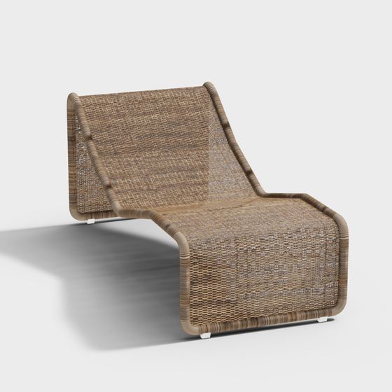 Stylish Low-Polygon Leisure Chair 3D model