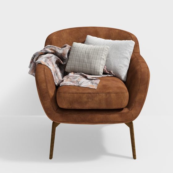 Cozy Leather Chair 3D model