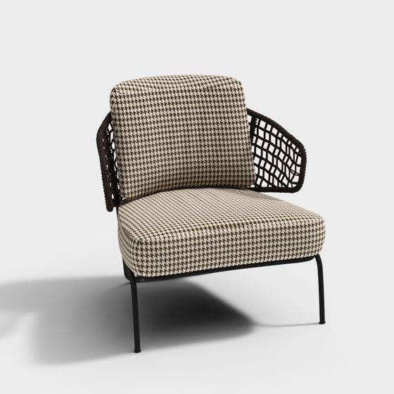 Houndstooth Lounge Chair 3D model