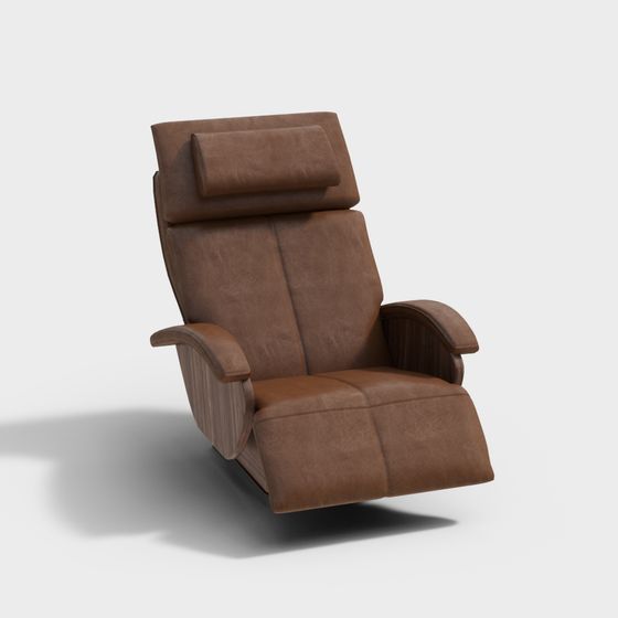 Luxurious Leather Lounge Chair 3D model