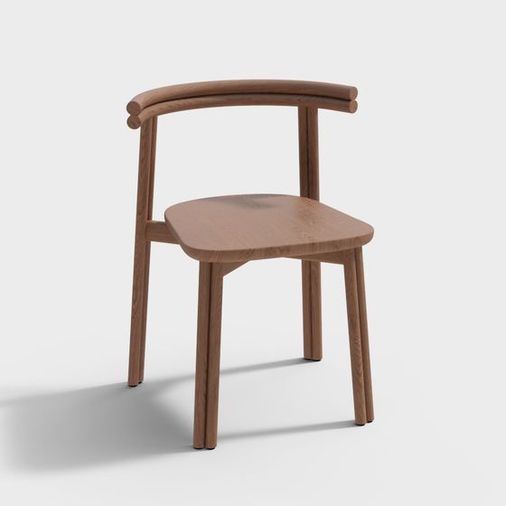 Stylish Low-Polygon Chair 3D model