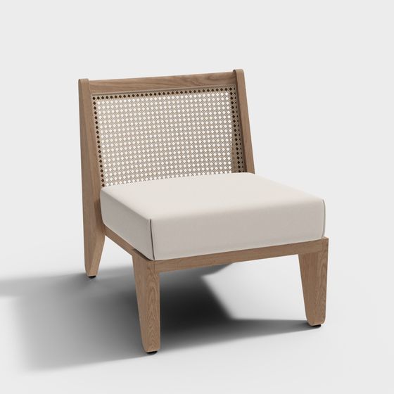 Elegant Low-Polygon Chair 3D model