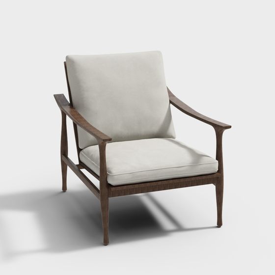 Mid-Century Modern Armchair 3D model for Diverse Spaces