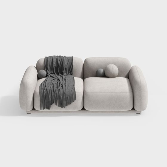 Stylish Low-Poly Sofa 3D Model for Modern Interiors