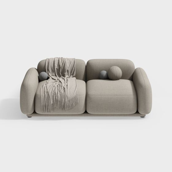 Contemporary Low-Polygon Sofa 3D model for Cozy Living