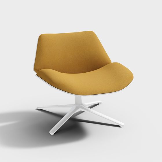 Sleek Streamlined Lounge Chair 3D model