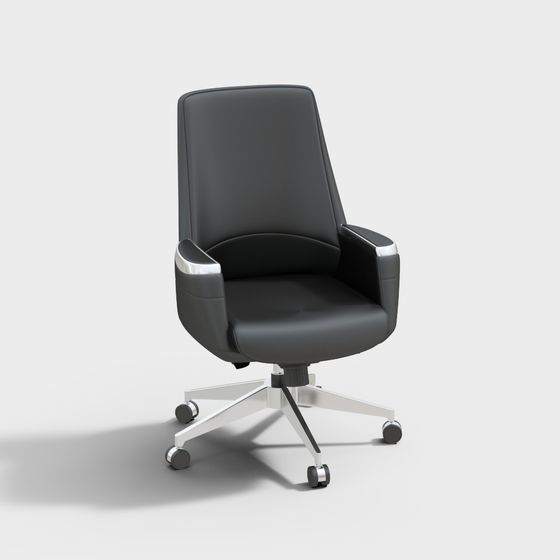 Elegant Low-Poly Office Chair 3D model